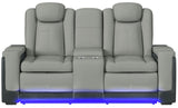 BIGBEND Gray 77" Wide Power Reclining Loveseat