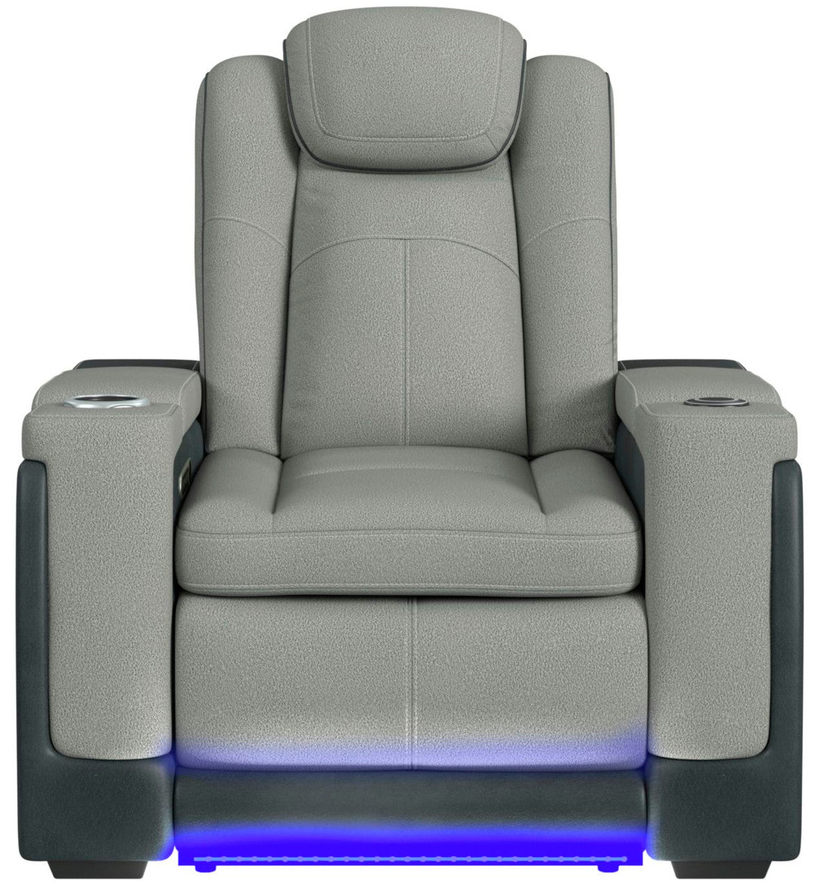 BIGBEND Gray 39" Wide x 43" Height Power Recliner