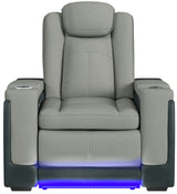 BIGBEND Gray 39" Wide x 43" Height Power Recliner