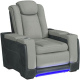 BIGBEND Gray 39" Wide x 43" Height Power Recliner