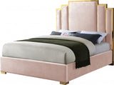 BILBAO Pink & Gold Velvet Bed