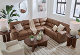 BLADEN Caramel Microsuede 119" x 92" Sectional