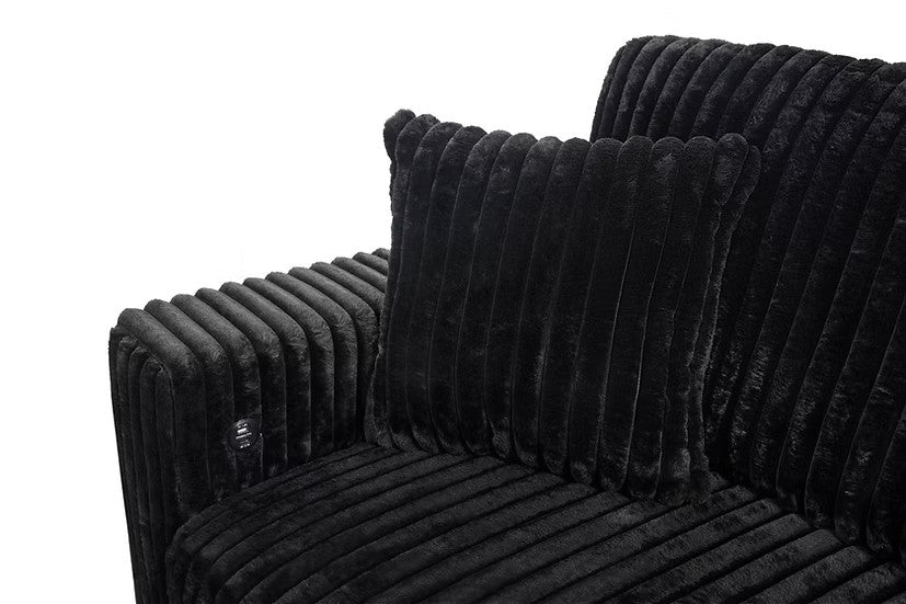 BLEMSEE Black 122" Wide Sleeper Sectional