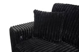 BLEMSEE Black 122" Wide Sleeper Sectional