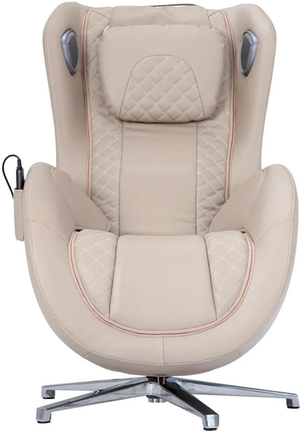 Bliss VL Taupe SL Track Swivel Massage Chair & Ottoman