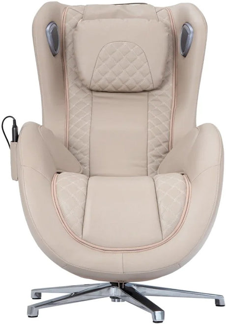 Bliss VL Taupe SL Track Swivel Massage Chair & Ottoman