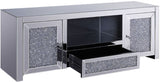 BLITZEN Mirrored 59" Wide TV Stand with LED Lights