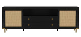 BLUMHOUSE Black 80" Wide x 26" Height TV Stand