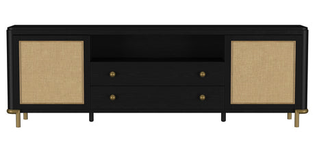 BLUMHOUSE Black 80" Wide x 26" Height TV Stand