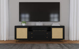 BLUMHOUSE Black 80" Wide x 26" Height TV Stand