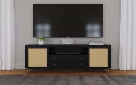 BLUMHOUSE Black 80" Wide x 26" Height TV Stand