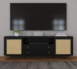 BLUMHOUSE Black 80" Wide x 26" Height TV Stand