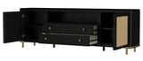 BLUMHOUSE Black 80" Wide x 26" Height TV Stand