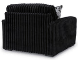 BOCELLI Black Corduroy 52" Wide x 41" Depth Oversized Arm Chair