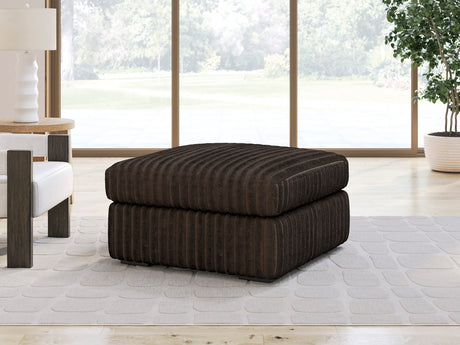 BOCELLI Chocolate Corduroy 39" Wide Oversized Ottoman