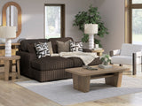 BOCELLI Chocolate Corduroy 80" Wide x 65" Depth Oversized Double-Chaise