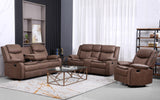 BOLDER Brown Reclining Sofa & Loveseat