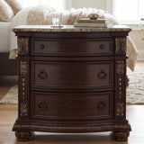 BOWEN Brown Cherry 35" Wide x 33" Height Nightstand