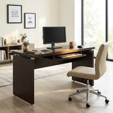 BRENNER Dark Brown 55" Wide x 28" Depth Computer Desk (RTA)