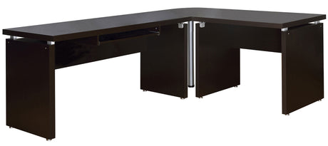 BRENNER Dark Brown 83" x 67" Reversible Computer Desk (RTA)