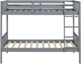 BRETT Gray Twin over Twin Bunk Bed