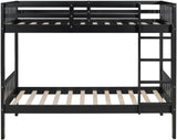 BRETT Black Twin over Twin Bunk Bed