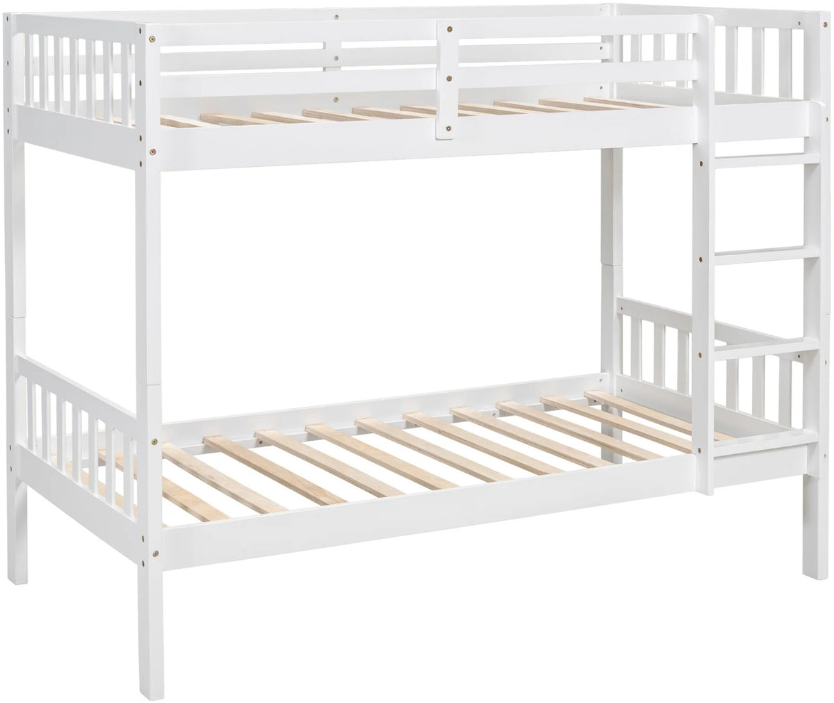 BRETT White Twin over Twin Bunk Bed