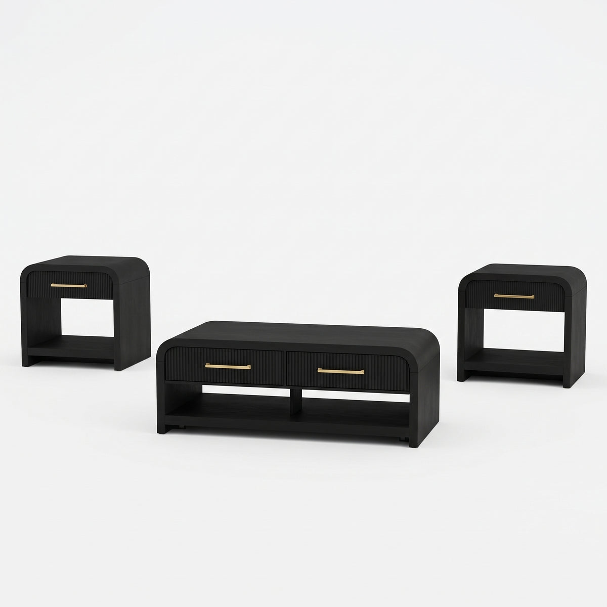BRIAA Black 3 Piece Table Set
