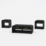 BRIAA Black 3 Piece Table Set