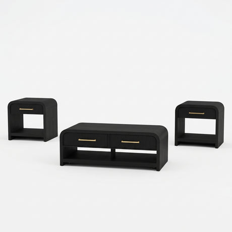 BRIAA Black 3 Piece Table Set