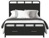 BRIAA Black 57" Height Platform Bed with Drawers
