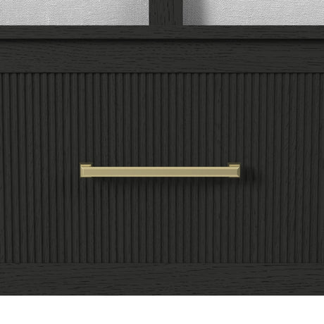 BRIAA Black 57" Height Platform Bed with Drawers
