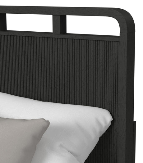 BRIAA Black 57" Height Platform Bed with Drawers