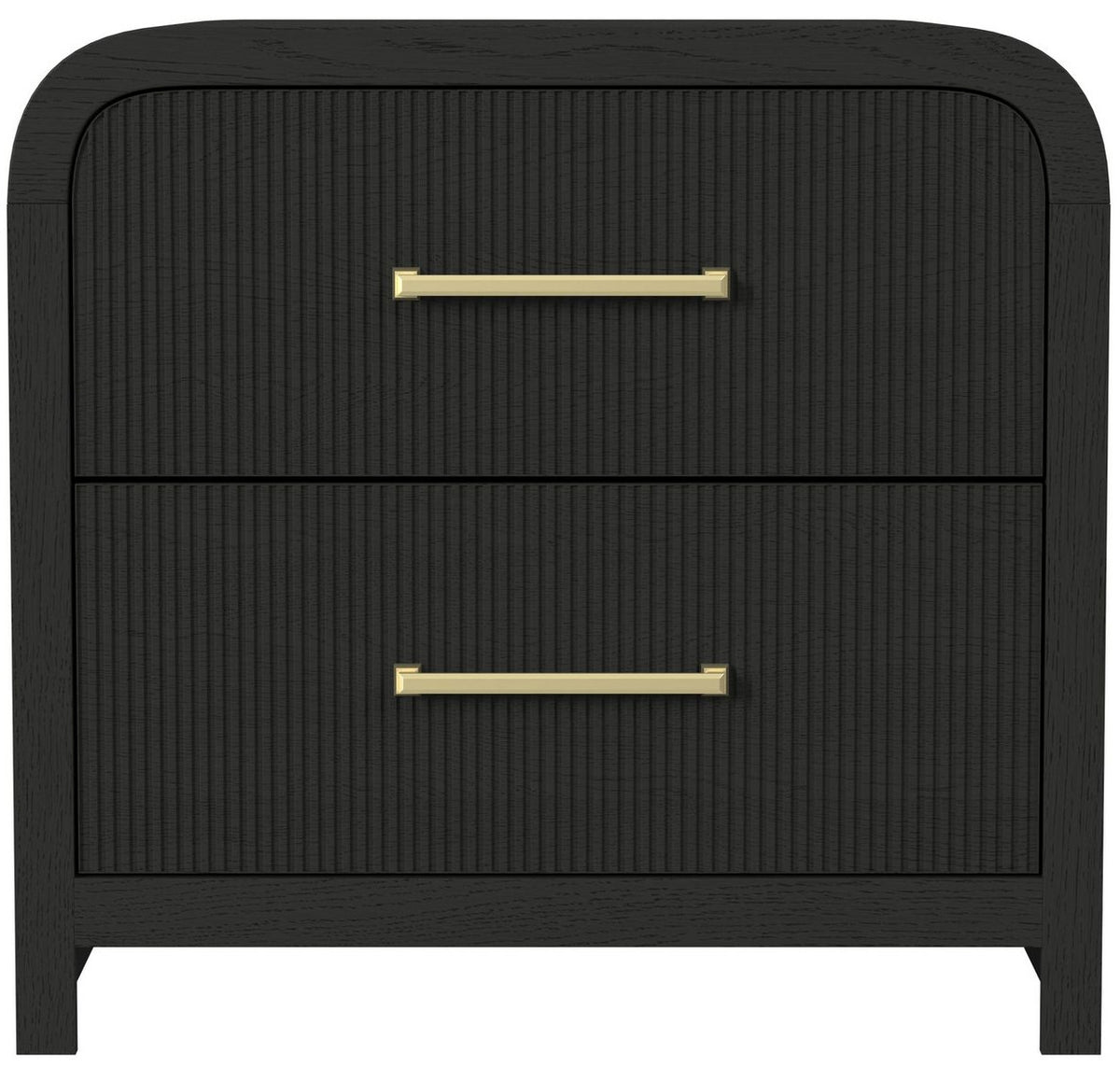 BRIAA Black 28" Wide x 26"H Night Stand with USB Port