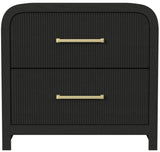 BRIAA Black 28" Wide x 26"H Night Stand with USB Port