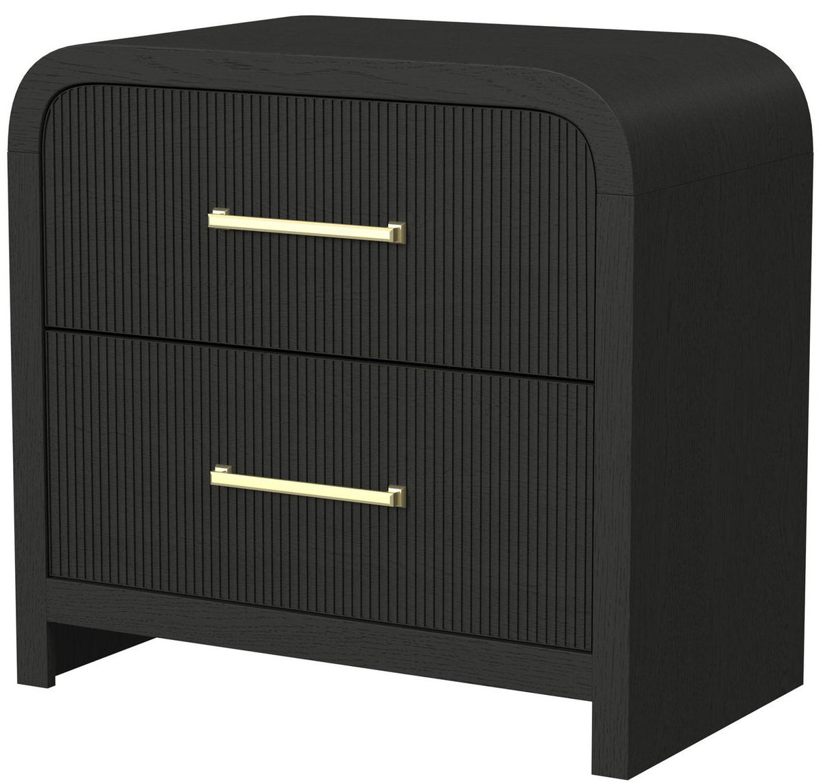 BRIAA Black 28" Wide x 26"H Night Stand with USB Port