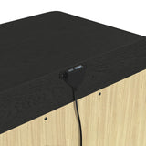 BRIAA Black 28" Wide x 26"H Night Stand with USB Port
