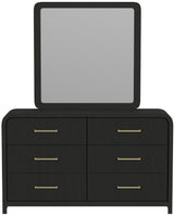 BRIAA Black 62" Wide Dresser & Mirror