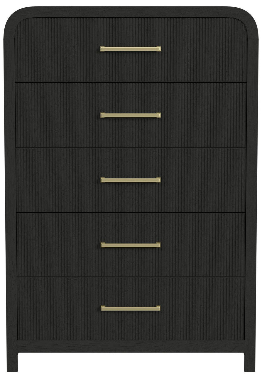 BRIAA Black 36" Wide 5 Drawer Chest