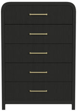 BRIAA Black 36" Wide 5 Drawer Chest