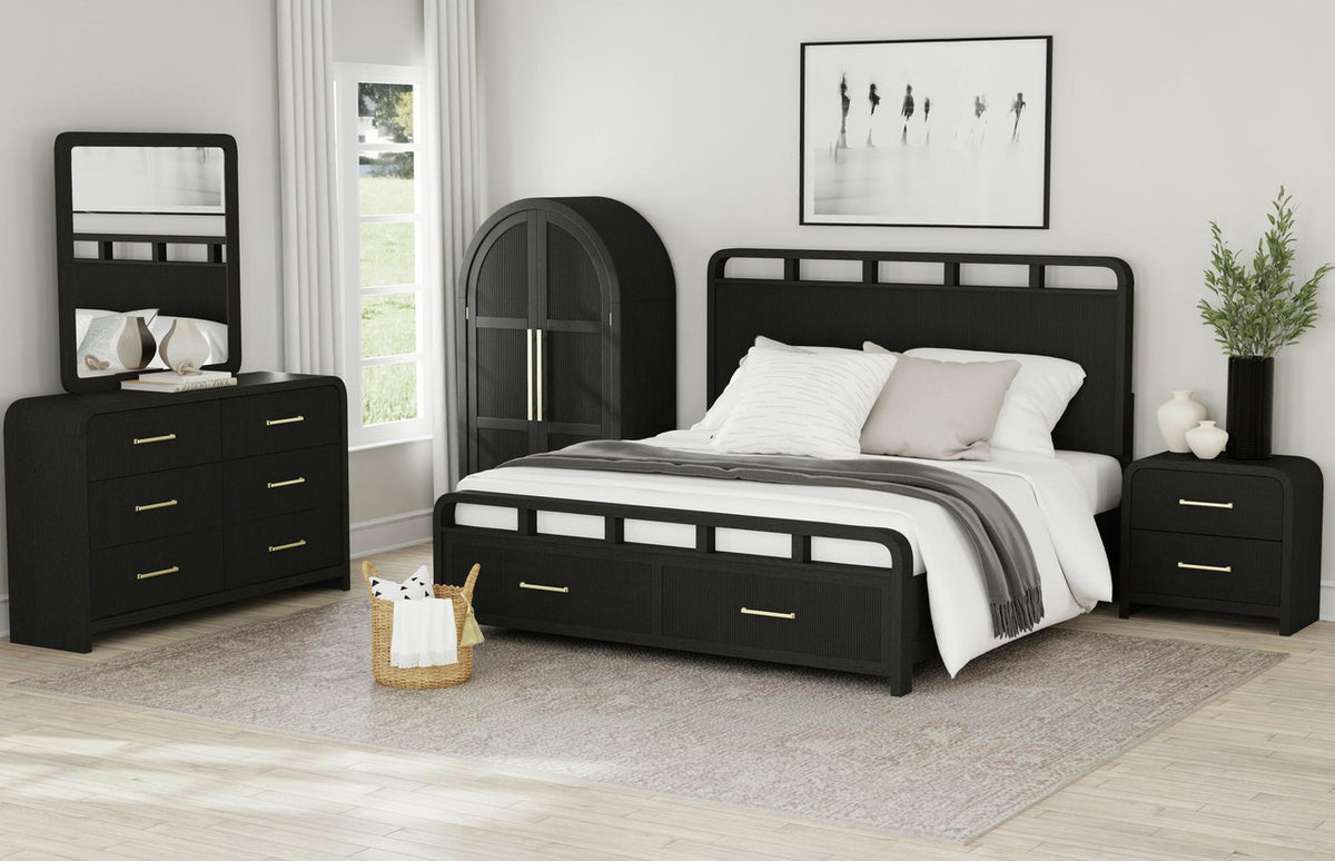 BRIAA Black 36" x 66" Armoire/Bookcase