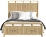 BRIAA Natural 57" Height Platform Bed with Drawers