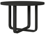 BRIAA Black 5 Piece Dining Set with Gray Corduroy Chairs