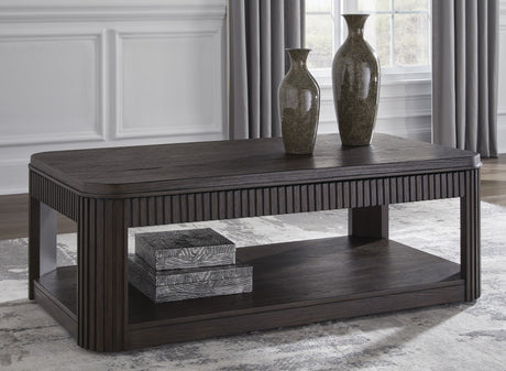 BRINLEY Brown 48" Wide Lift-Top Coffee Table