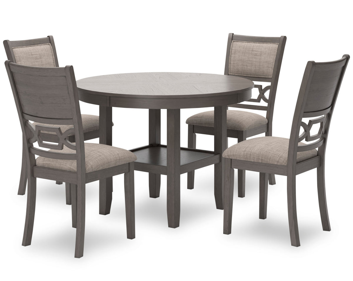 BRIZA Gray 5 Piece Dining Height Set