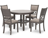 BRIZA Gray 5 Piece Dining Height Set