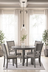 BRIZA Gray 5 Piece Dining Height Set