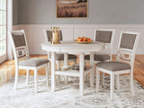 BRIZA White 5 Piece Dining Height Set