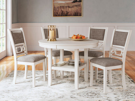 BRIZA White 5 Piece Dining Height Set