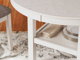 BRIZA White 5 Piece Dining Height Set